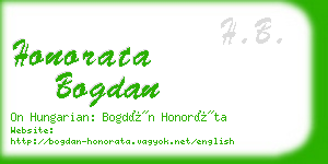 honorata bogdan business card